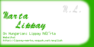 marta lippay business card